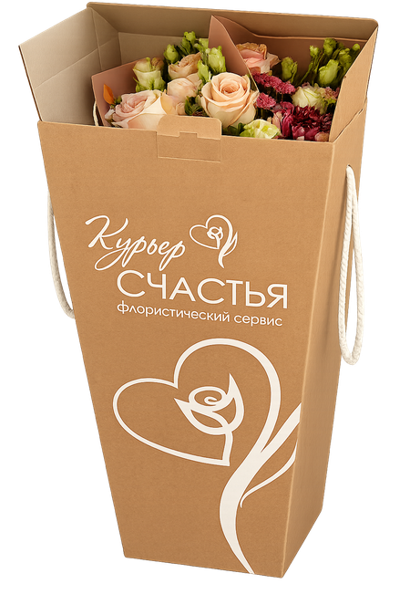 Букет в фирменной транспортировочной коробке
